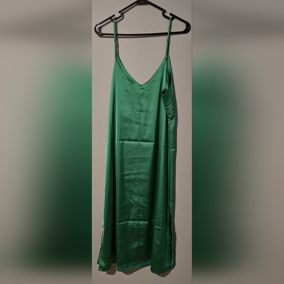 The Drop Women's Ana Silky V-Neck Midi Slip Dress #840 - Picture 4 of 13